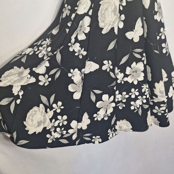 Elle Womens A Line Dress Sleeveless Floral Flowy Classic Romantic Officecore  XS - Picture 5 of 10